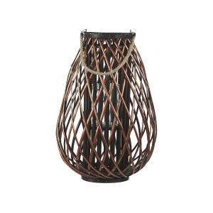Lanterne décorative marron en bois de saule 60 cm
