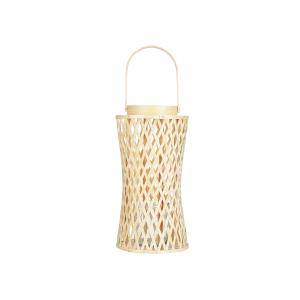Lanterne en bambou ton naturel 38 cm