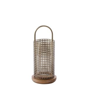 Lanterne en métal dorée H36