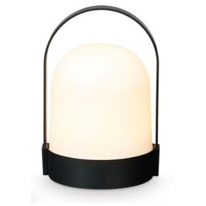 Lanterne LED noire et blanche à piles 14x13x21cm