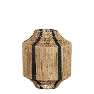Lanterne Liliano Noir Jute H36xB30xL30cm