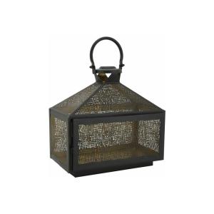 Lanterne rectangulaire en métal noir