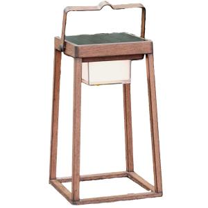 Lanterne solaire rechargeable Aluminium Marron H30CM