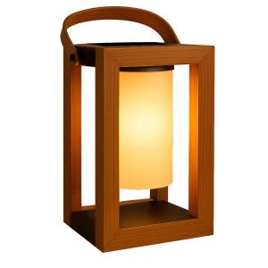 Lanterne solaire rechargeable Aluminium Marron h32cm
