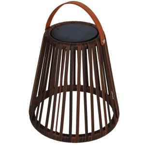 Lanterne solaire rechargeable Polyrotin Marron H28CM