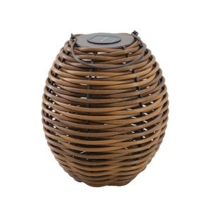 Lanterne solaire rechargeable Polyrotin Marron h33cm