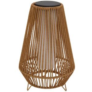 Lanterne solaire rechargeable Rotin Beige H47CM