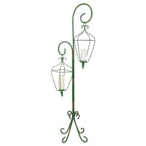 Lanternes avec support en métal 35x31x115h cm