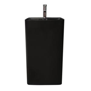 Lavabo colonne en céramique noire 46x85x34cm