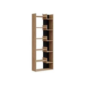 Librairie 5 étagères H162,4 cm - Effet Chêne et Noir