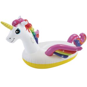 Licorne gonflable en vinyle blanc