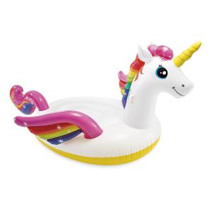 Licorne gonflable xl en vinyle blanc