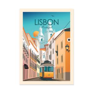 LISBON PORTUGAL - STUDIO INCEPTION - Affiche d'art 50 x 70…