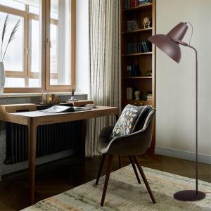 Liseuse métal H150cm  marron ;Abat-jour: marron