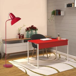 Liseuse métal H150cm   rouge ;Abat-jour: rouge