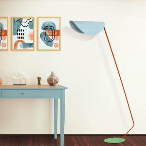 Liseuse métal H174cm multicolore;Abat-jour: bleu