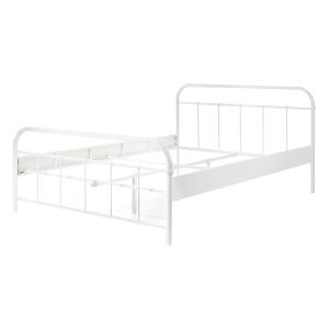 Lit 140x200 sommier inclus blanc