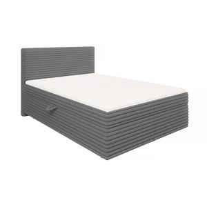 Lit boxspring 140x200 avec surmatelas et tiroirs, velours g…