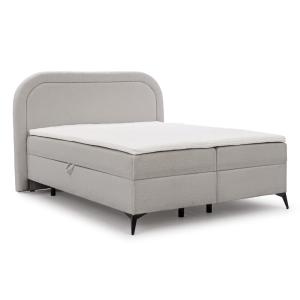 Lit boxspring 180x200 avec coffre de rangement et pieds noi…