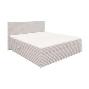 Lit boxspring 180x200 avec surmatelas et tiroirs, velours c…