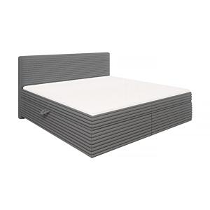 Lit boxspring 200x200 avec surmatelas et tiroirs, velours g…