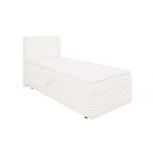 Lit boxspring 90x200 avec surmatelas et tiroirs, velours cô…