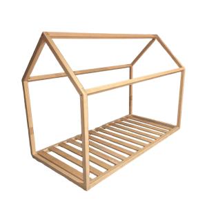 Lit cabane enfant 70x140 en hêtre massif