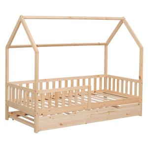 Lit cabane gigogne pour enfant 190x90cm en bois