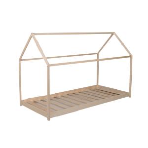 Lit cabane sommier 70x140 naturel