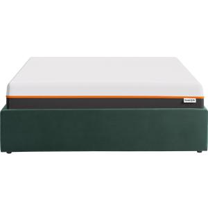 Lit coffre 140x190 en velours vert   Matelas double confort