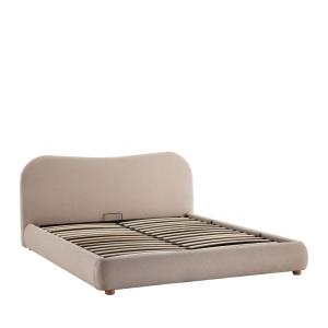 Lit coffre en tissu 160x200cm - Beige
