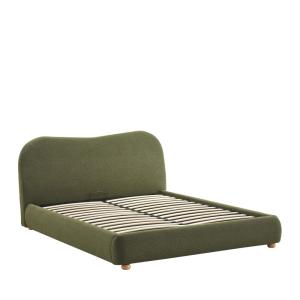 Lit coffre en tissu 160x200cm - Vert kaki