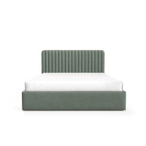 Lit coffre tissu velours 160x200cm - Vert