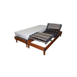 Lit electrique   matelas 100% latex 5 zones 2x70x190