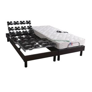 Lit electrique   matelas 100% latex 5 zones 2x90x200