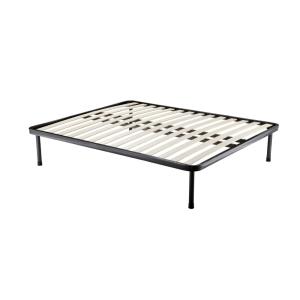 Lit en métal noir 1,5 place 190x120 cm