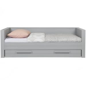 Lit enfant avec tiroir en pin gris