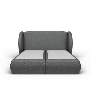 Lit springbox tissu bouclé 180x200cm