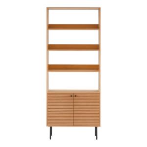 LOGIA- Bibliothèque 2 portes chêne naturel 80x200 cm