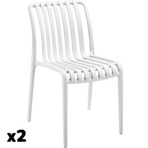 Lot 2 chaises de jardin résistantes intempéries empilables…