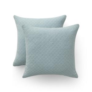 Lot 2 housse de coussin en coton losanges couleur eau 45x45…
