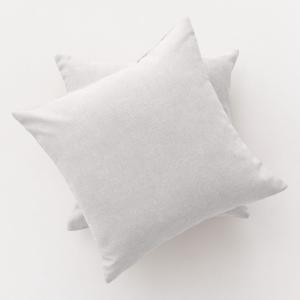 Lot 2 housse de coussin uni en coton doux gris clair 45x45…