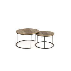 Lot 2 tables métal et aluminium