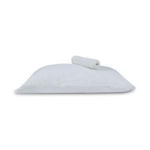 Lot 2 taies d'oreiller gaze de coton écrue 63x63 cm