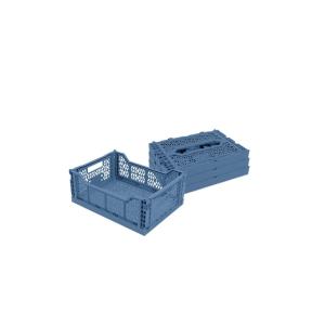 Lot 4 caisses de rangement pliables plastique bleu 40 x 30…
