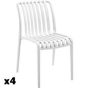 Lot 4 chaises de jardin résistantes intempéries empilables…