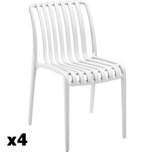 Lot 4 chaises de jardin résistantes intempéries empilables…