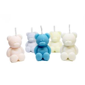 Lot 5 Bougies Ourson multicolore H4