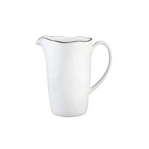Lot de 1 carafes, théières & bocaux en grès blanc D