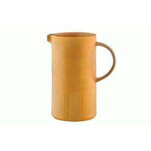 Lot de 1 carafes, théières & bocaux en grès jaune D11